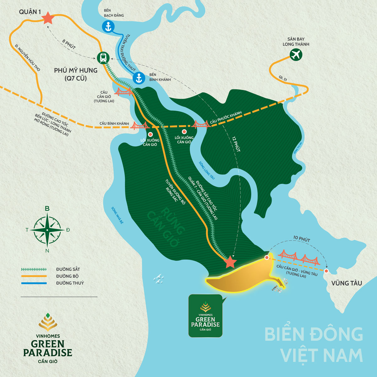 Bản đồ vị trí dự án Vinhomes Cần Giờ 